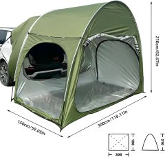 Šotor za kampiranje CarTent 300x150x210, SUV, limuzina, 2 osebi, vodoodporen, UV