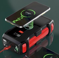 Visokozmogljiv brezžični polnilni zagonski akumulator M10 10000 mAh LED