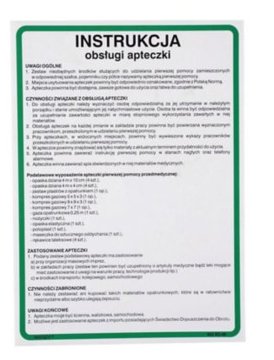 Navodilo 27 Varnost in zdravje pri delu NAVODILA ZA UPORABO KOMPLETA PRVE POMOČI