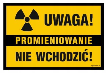 NC110 Opozorilo: Sevanje. Vstop prepovedan. 300X200