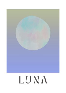 Plakat 21x30 cm Luna Minimalist A4