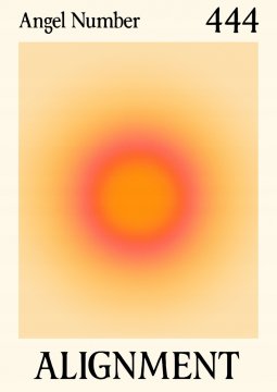 Plakat 50x70 cm Angelska številka 444 afirmacija angelsko število