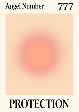 Plakat 30x40 cm Angelska številka 777 zaščitna angelska števila
