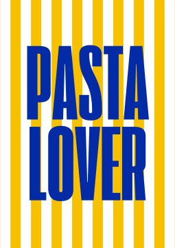 Plakat 21x30 cm PASTA LOVER A4 za restavracijo, kuhinjo, dnevno sobo, testenine