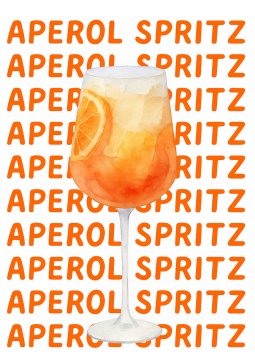 Poster 30x40 cm APEROL SPRITZ bar s pijačo