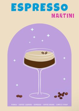 Plakat 50x70 cm Espresso Martini Bar