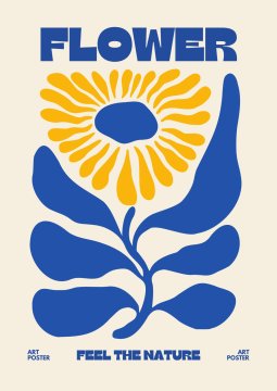 Plakat 30x40 cm Cvet Občuti naravo v modernem retro slogu
