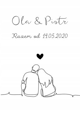 Personaliziran plakat 21x30 cm obletnica darilo A4
