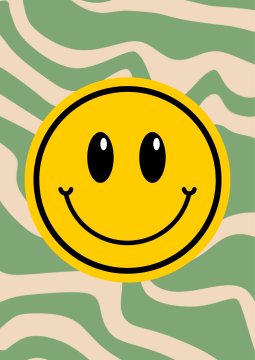 Smiley Retro Poster 30x40 cm Moderna dekoracija Y2K