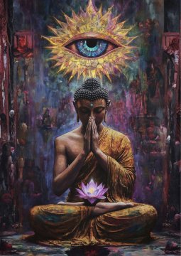 Plakat 50x70 cm joga meditacija zen narava čuječnost buda