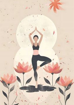 Plakat 50x70 cm Joga meditacija zen narava čuječnost
