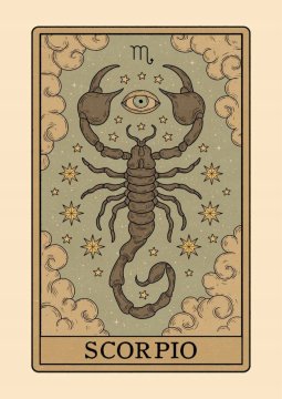 Plakat 30x40 cm astrologija zodiakalno znamenje ZODIAKARA ŠKORPIJON