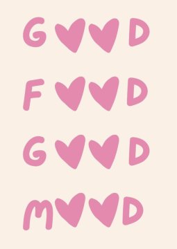 Plakat 30x40 cm za kuhinjo Good Food Good Mood