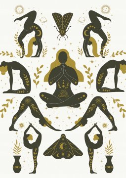 PLAKAT Joga za domači studio 30x40 cm meditacija