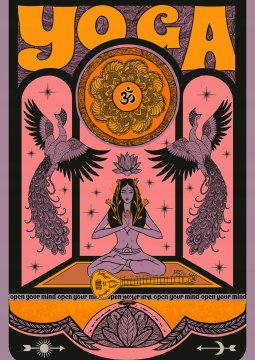 PLAKAT Joga za domači studio 30x40 cm meditacija