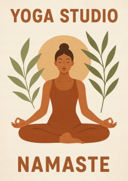 PLAKAT Joga za domači studio 30x40 cm meditacija