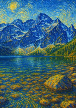 Plakat 30x40 Zakopane v stilu Van Gogha Morskie Oko