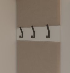 HAGA 1W2S Garderobna omara, 2 predala, obešalnik, za hodnik, kašmir bež, 238x50x35