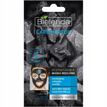 Bielenda Carbo Detox 8g maska z ogljem za suho in občutljivo kožo