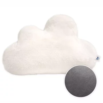 Vzglavnik CLOUD grafitna barva s plišem