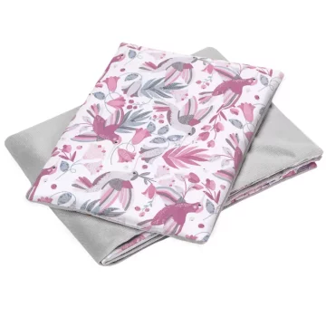 Hummingbird Posteljnina s polnilom - odeja 55×75 in vzglavnik 25×35 - siva - bombaž/žamet PROMO