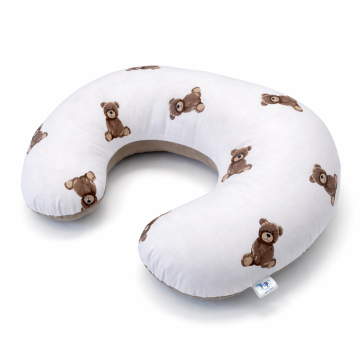 Dojilna blazina Sweet Teddy CROCHET z žametom v taupe barvi