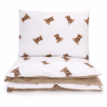 Otroški posteljni komplet 120×90 z vzglavnikom 40×60 Sweet Teddy cappuccino