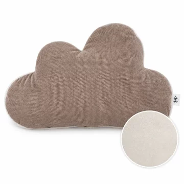 Plišasta blazina CLOUD v sivo-rjavi barvi