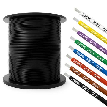 Silikonska žica Amass 30AWG - fleksibilna, izolirana, 8 barv na izbiro, bela