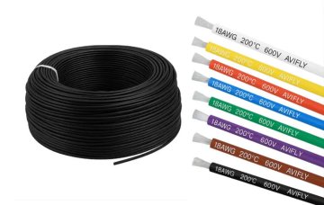 Silikonski kabel 18AWG 1m - fleksibilen kabel za FPV, RC drone in elektroniko (8 barv) črne barve