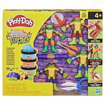 HASBRO PLAY-DOH VELIKI KOMPLET MLADOSTNIŠKE ŽELVE NINJA 8 POSODIC + 4 FIGURE