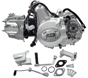 BTS 139FMB horizontalni motor, 70cc 4T, 4-stopenjski ročni menjalnik, srebrna (brez olja)