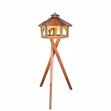 Velika lesena krmilnica za ptice z lijakom in stojalom 120 cm KW60 N55 tik izdelek PL