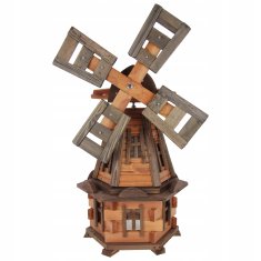 Lesena vrtna vetrnica 85 cm, 3 vrste