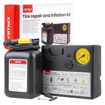 AMIO Zestaw naprawczy do opon z kompresorem 19mm 12V -04929