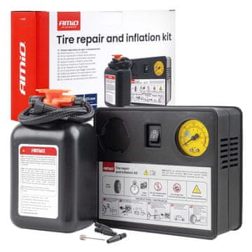 AMIO Zestaw naprawczy do opon z kompresorem 31mm 12V -04930