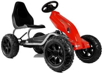 slomart LEAN CARS gokart na pedala B012, rdeč, napihljiva kolesa