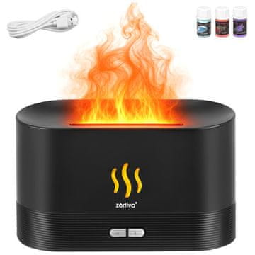 slomart ZORTIVA Aroma difuzor in vlažilnik 180ml, LED RGB, efekt plamena