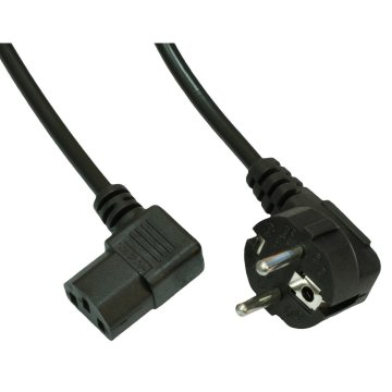 Akyga AK-PC-02A ATX napajalni kabel 3-pinski računalniški kotni IEC C13 CEE 7/7 1,5 m