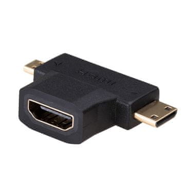 Akyga HDMI 1.4 adapter mini HDMI mikro HDMI AK-AD-23 2-v-1 adapter za TV