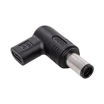 Akyga USB-C / 7,4 x 5,0 mm adapter za prenosnik DELL AK-ND-C08 Power Delivery 100W