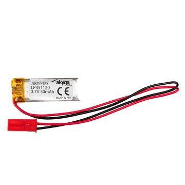 Akyga Li-Po baterija LP351120 AKY0473 3,7 V / 50 mAh PCM JST 2-pinski konektor 150 mm