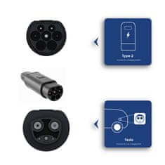 Akyga Adapter tipa 2 / Tesla za polnjenje električnih avtomobilov AK-SC-E23 moški - moški 1-fazni 32A