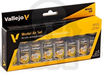 Vallejo VALL-71176 Komplet kovinskih barv za modelni zrak