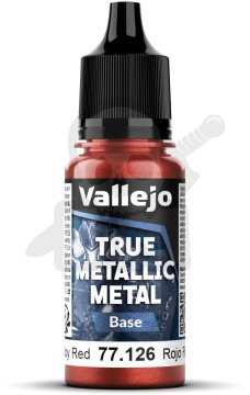 Vallejo VALL-77126 Prava kovinska rubinasto rdeča 18 ml