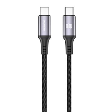 Northix Kabel NEXTBATT USB C na USB C 100 W 5 A 1 m črne barve