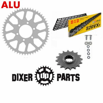 Pogonski komplet 15/70 ALU + veriga DID 520 VX3 - Kawasaki ZX6-R 636 (2007-2019) - Stunt