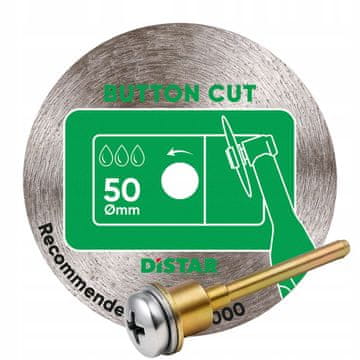 DISTRACTOR ButtonCut 50 mm diamantni disk za rezanje kamnite posode + trn