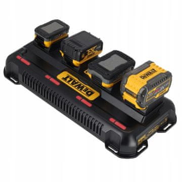 DeWalt DCB1404 polnilnik s 4 režami - polnite 4 baterije hkrati s tokom 4A XR