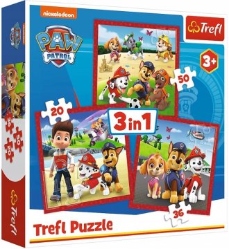 Trefl 34867 Paw Patrol sestavljanka 3 v 1